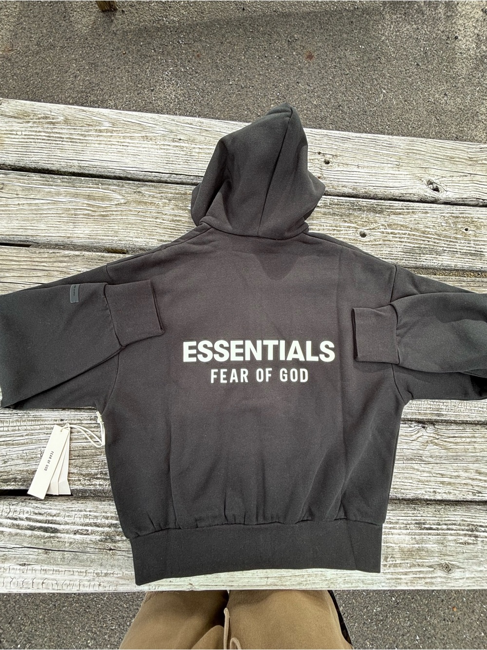 Essentials, black and white fear of God full zip up 100% authentic